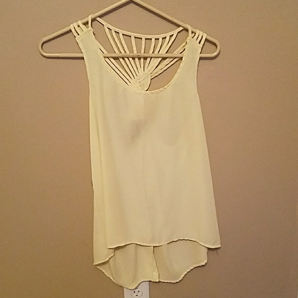yellow tank top